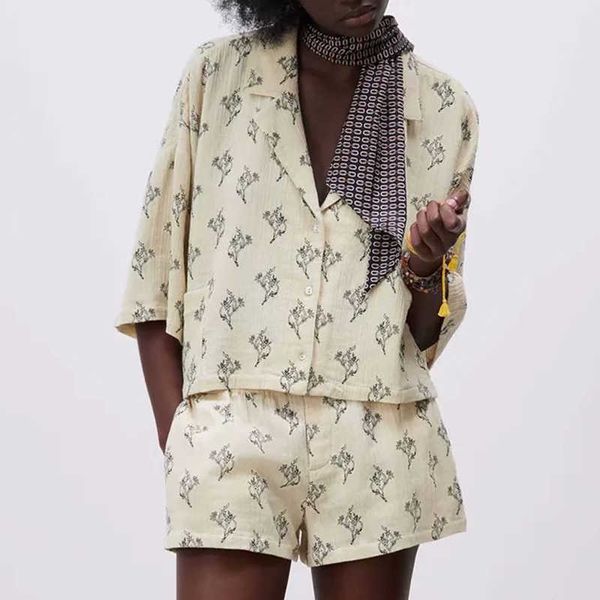 za 2 piece suit women summer fashion print cotton s & shorts suits casual chic street youth suit 210601, White
za 2 piece suit women summer fashion print cotton s & shorts suits casual chic street youth suit 210601, White