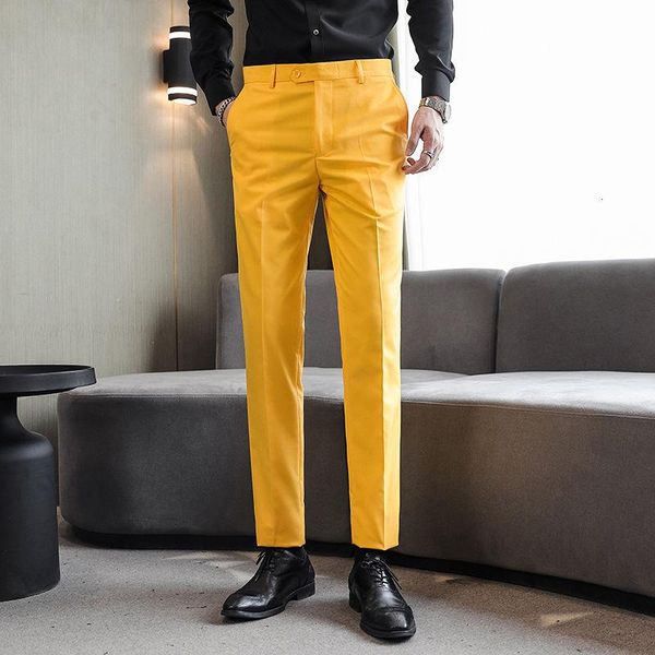 men's suits & blazers 10 solid color pants men dress pant british style slim fit suit formal wear business office trousers, White;black
men's suits & blazers 10 solid color pants men dress pant british style slim fit suit formal wear business office trousers, White;black
