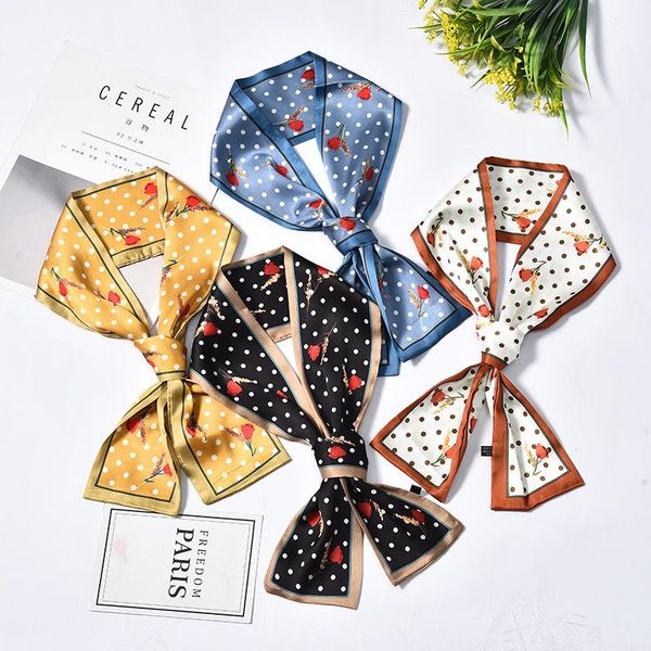 scarves fashion small long scarf stewardess wild polka dot temperament rose pattern silk tied bag hand strap girl gift, Blue;gray
scarves fashion small long scarf stewardess wild polka dot temperament rose pattern silk tied bag hand strap girl gift, Blue;gray