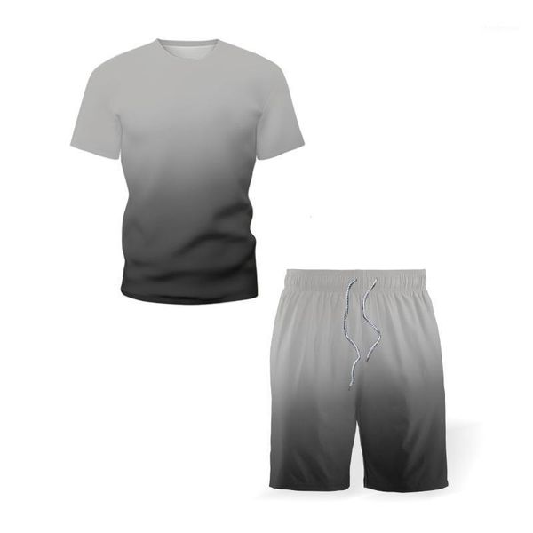 digital printing gradient color t-shirt sports suit men's casual 3d short-sleeved shorts two-piece tracksuits, Gray
digital printing gradient color t-shirt sports suit men's casual 3d short-sleeved shorts two-piece tracksuits, Gray