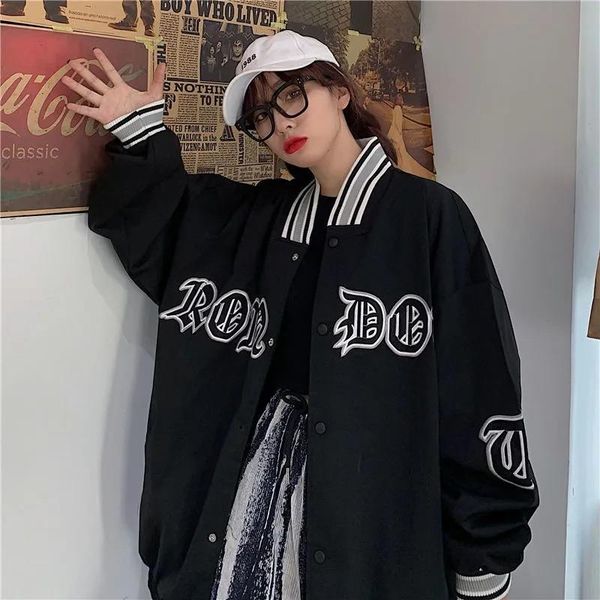women's jackets 2021 autumn women jacket retro embroidery baseball uniform korean fashion version ins street loose couple, Black;brown
women's jackets 2021 autumn women jacket retro embroidery baseball uniform korean fashion version ins street loose couple, Black;brown