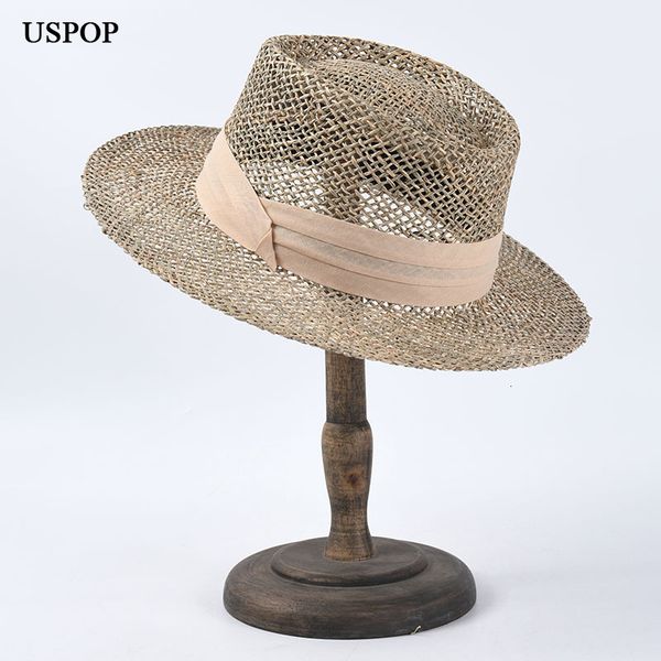 2021 new women summer natural seaweed sun breathable wide brim beach female ribbon straw hats td4b, Blue;gray
2021 new women summer natural seaweed sun breathable wide brim beach female ribbon straw hats td4b, Blue;gray