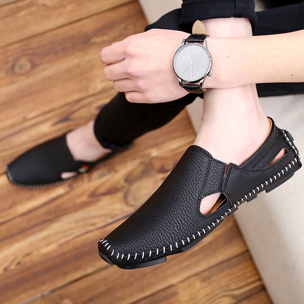 summer new men shoes large size 37-47 casual sandals comfortable leather luxury driving shoes men ng, Black
summer new men shoes large size 37-47 casual sandals comfortable leather luxury driving shoes men ng, Black