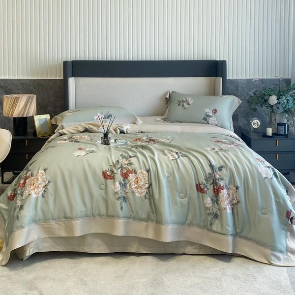 comforters & sets luxury flower printed 600tc tencel fabric summer quilt blanket ultra soft cooling 3 piece set 1quilting bed cover 2 pillow
comforters & sets luxury flower printed 600tc tencel fabric summer quilt blanket ultra soft cooling 3 piece set 1quilting bed cover 2 pillow