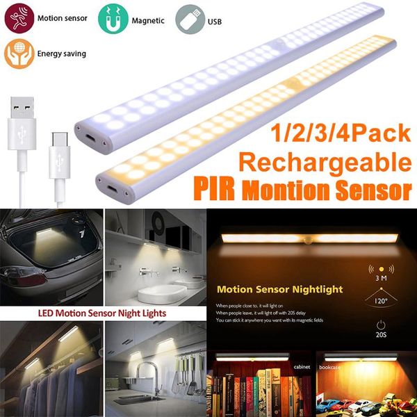 1/2/3/4pack 40cm 60leds usb rechargeable pir motion sensor led cabinet closet light portable wall lamp rigid strip bar light d30
1/2/3/4pack 40cm 60leds usb rechargeable pir motion sensor led cabinet closet light portable wall lamp rigid strip bar light d30
