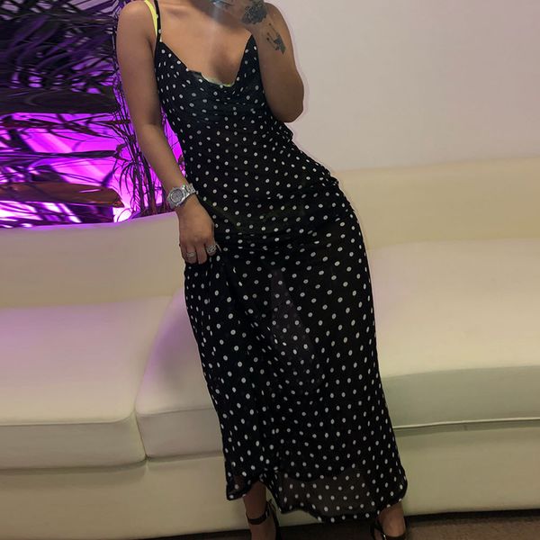 2021 new arrival black color white dot strap v-neck elegant birthday party and club date women long dress, Black;gray
2021 new arrival black color white dot strap v-neck elegant birthday party and club date women long dress, Black;gray