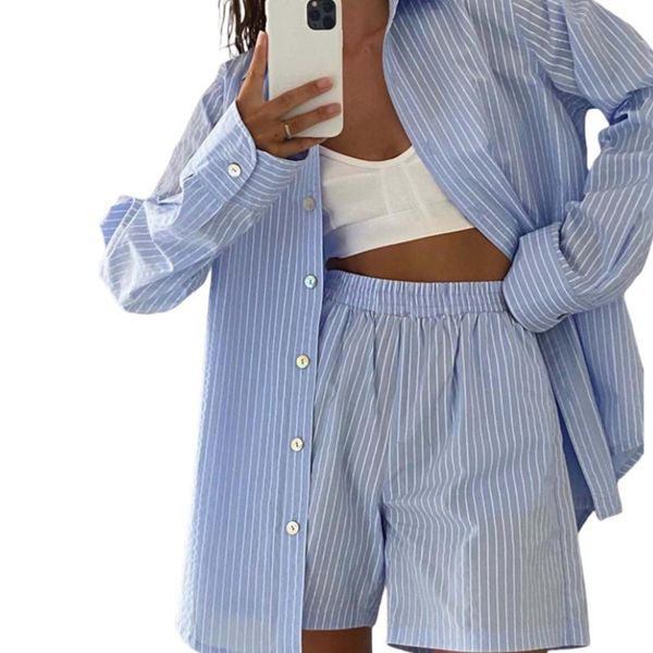 women's tracksuits women 2 pieces suit set, female striped/ plaid turn-down collar long sleeve shirt+ short pants for spring autumn, Gray
women's tracksuits women 2 pieces suit set, female striped/ plaid turn-down collar long sleeve shirt+ short pants for spring autumn, Gray