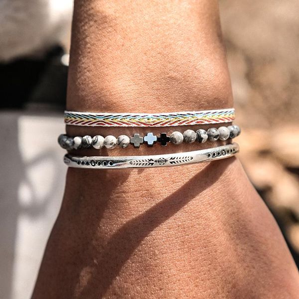 beaded, strands tibetan 3pcs/ set simple silver color leaf handmade weave rope chain natural tiger eye agate beads, Black
beaded, strands tibetan 3pcs/ set simple silver color leaf handmade weave rope chain natural tiger eye agate beads, Black