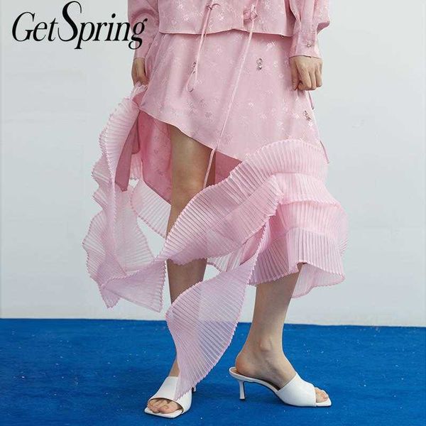 getspring women skirt asymmetry patchwork black pink high waist skirts irregular vintage long summer 210601
getspring women skirt asymmetry patchwork black pink high waist skirts irregular vintage long summer 210601