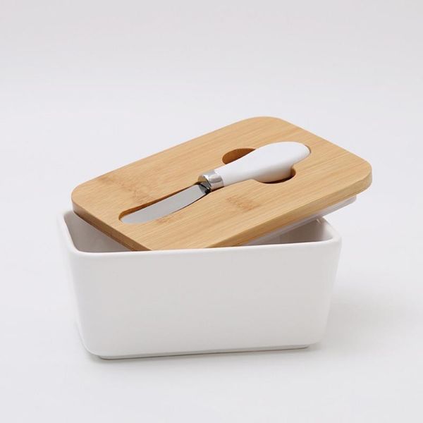 dishes & plates bamboo lid large butter storage box ceramic airtight home kitchen supplies with butter-knife
dishes & plates bamboo lid large butter storage box ceramic airtight home kitchen supplies with butter-knife