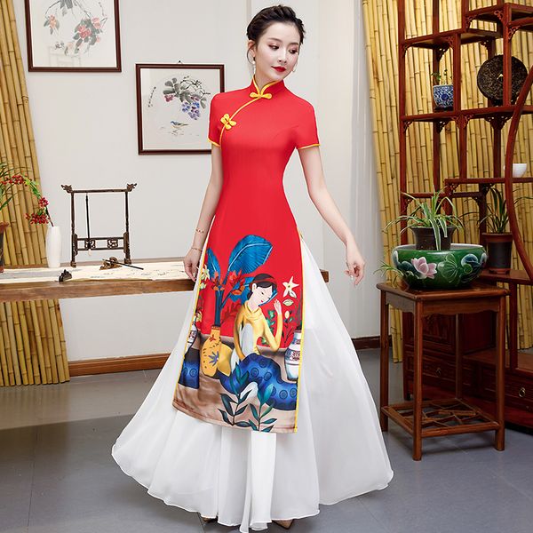 cheongsam's bride's red ao dae-night party ladies' noble floor elegant long qipao vestido s-5xl eo33, Blue;red
cheongsam's bride's red ao dae-night party ladies' noble floor elegant long qipao vestido s-5xl eo33, Blue;red