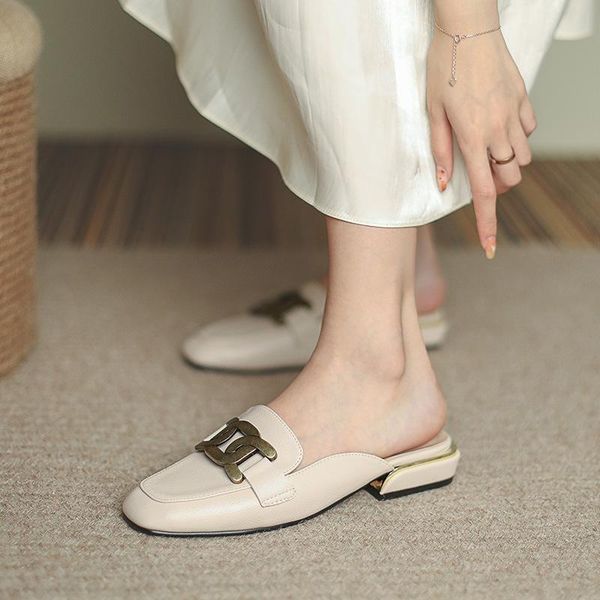 slippers casual low-heeled women's 2021 fashion sandals and women summer outer wear baotou muller shoes, Black
slippers casual low-heeled women's 2021 fashion sandals and women summer outer wear baotou muller shoes, Black