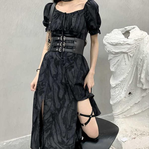 goth harajuku dark black womens dress long tie dye gothic punk split fork puff sleeve vintage summer streetwear, Black;gray
goth harajuku dark black womens dress long tie dye gothic punk split fork puff sleeve vintage summer streetwear, Black;gray
