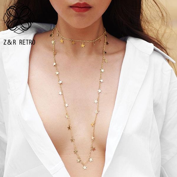 pendant necklaces vintage 2 layer long chain collar necklace with suspension star 2021 fashion costume jewelry for women accessoriestrend, Silver
pendant necklaces vintage 2 layer long chain collar necklace with suspension star 2021 fashion costume jewelry for women accessoriestrend, Silver