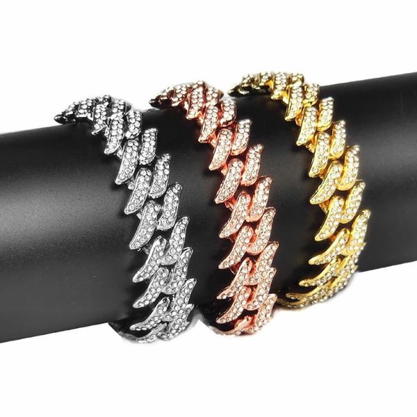 link, chain men hip hop iced out bling cuabn bracelet pave setting zircon thorn cuban bracelets hiphop jewelry fashion gifts, Black
link, chain men hip hop iced out bling cuabn bracelet pave setting zircon thorn cuban bracelets hiphop jewelry fashion gifts, Black