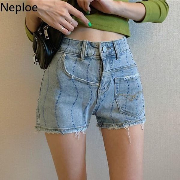 women's jeans neploe rhinestone shorts women summer 2021 solid zipper button ladies short casual high waist slim fit 1a654, Blue
women's jeans neploe rhinestone shorts women summer 2021 solid zipper button ladies short casual high waist slim fit 1a654, Blue