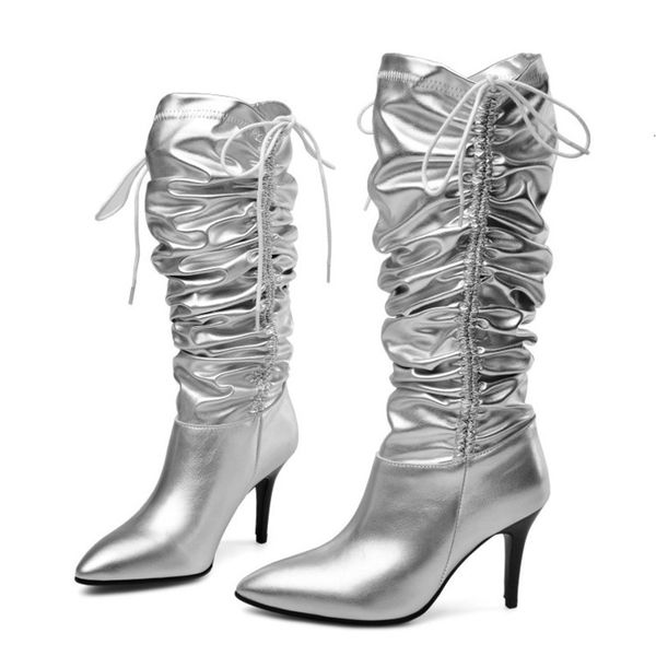 2021 european and pleated walkway high-heeled soft lace new performance boots women's shoes tid a3xa, Black
2021 european and pleated walkway high-heeled soft lace new performance boots women's shoes tid a3xa, Black