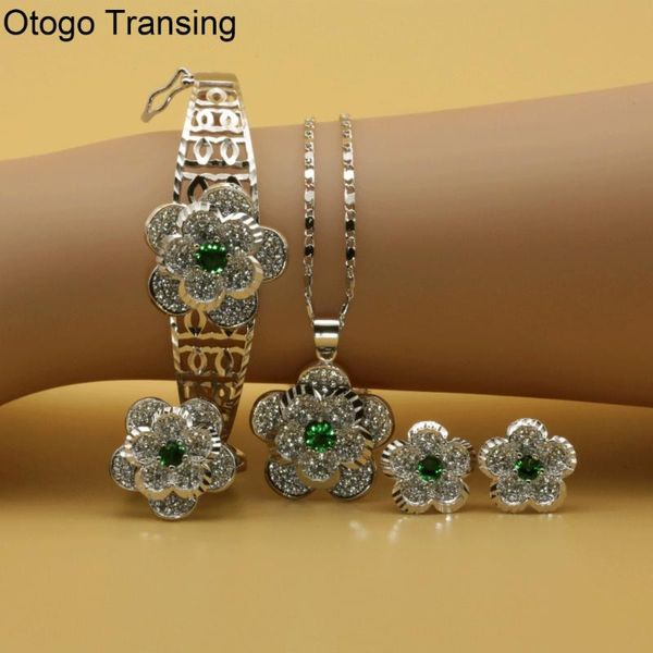 earrings & necklace otogo transing 2021 party silver color jewelry sets women fashion green crystal ring bracelet flower set210
earrings & necklace otogo transing 2021 party silver color jewelry sets women fashion green crystal ring bracelet flower set210