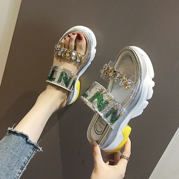 summer sandals fashion crystal flat heels slingback ladies shoes woman beach slides, Black
summer sandals fashion crystal flat heels slingback ladies shoes woman beach slides, Black