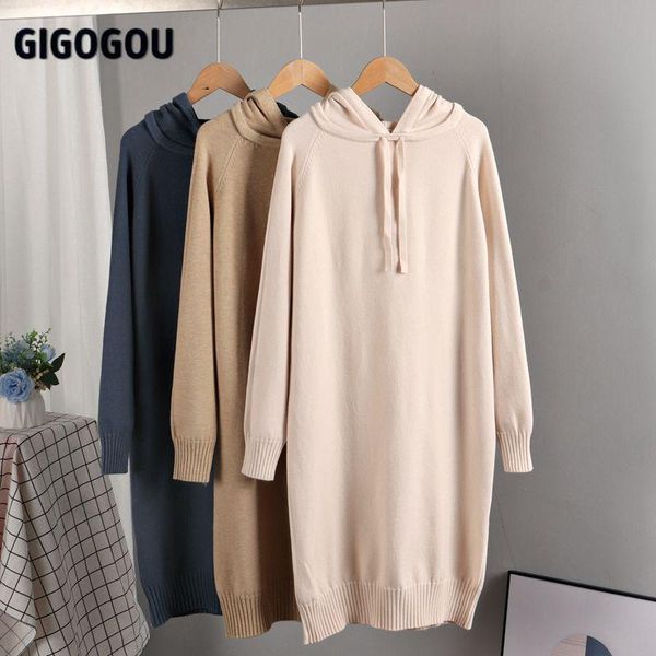 casual dresses gigogou hooded women long knit sweater dress autumn winter warm straight loose pullover tunic femme pull, Black;gray
casual dresses gigogou hooded women long knit sweater dress autumn winter warm straight loose pullover tunic femme pull, Black;gray