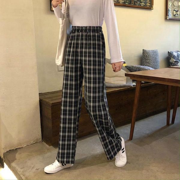 women's pants & capris retro checkered casual trousers street ladies clothing fashion straight wide-leg 2021 autumn y2k, Black;white
women's pants & capris retro checkered casual trousers street ladies clothing fashion straight wide-leg 2021 autumn y2k, Black;white