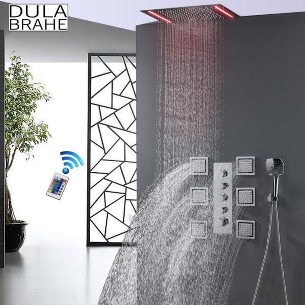 dulabrahe bathroom rain shower faucet set concealed thermostatic bath shower mixer system bathroom 50x36 cm ceil led head
dulabrahe bathroom rain shower faucet set concealed thermostatic bath shower mixer system bathroom 50x36 cm ceil led head