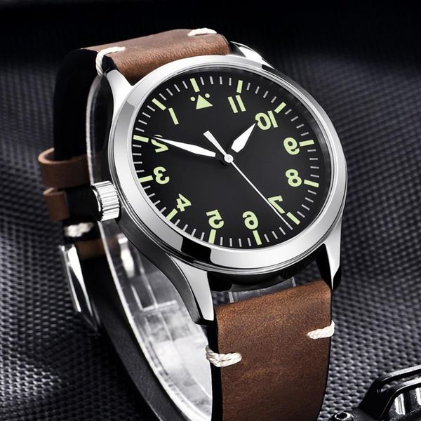 corgeut miyota 8215 men's automatic wrist watch male 42mm men mechanical watches man clock sapphire glass luminous leather, Slivery;brown
corgeut miyota 8215 men's automatic wrist watch male 42mm men mechanical watches man clock sapphire glass luminous leather, Slivery;brown