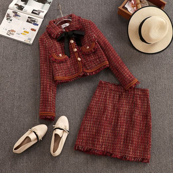 new luxury christmas 2021 winter 2 piece women bow tweed jacket coat + mini skirt set female suits outfit 05bn, Black;gray
new luxury christmas 2021 winter 2 piece women bow tweed jacket coat + mini skirt set female suits outfit 05bn, Black;gray