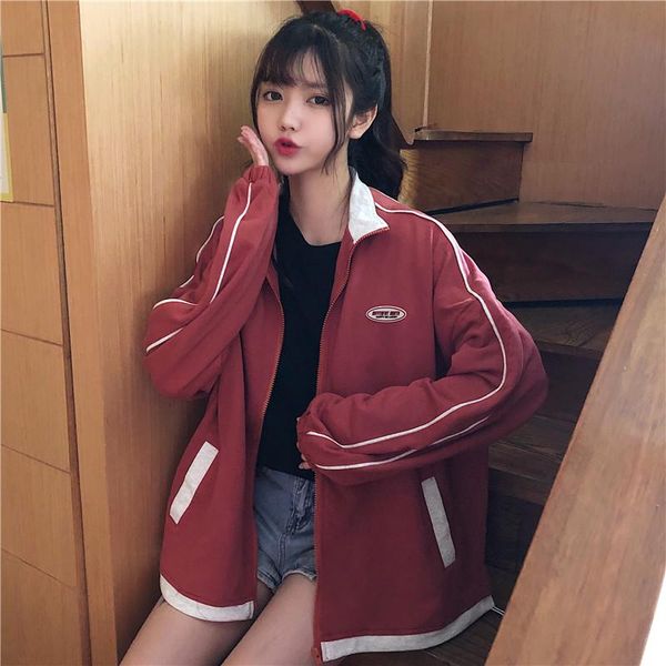 women's jackets jacket korean loose casual autumn harajuku zipper oversized female student outerwear plus size fashion sweatshirt, Black;brown
women's jackets jacket korean loose casual autumn harajuku zipper oversized female student outerwear plus size fashion sweatshirt, Black;brown