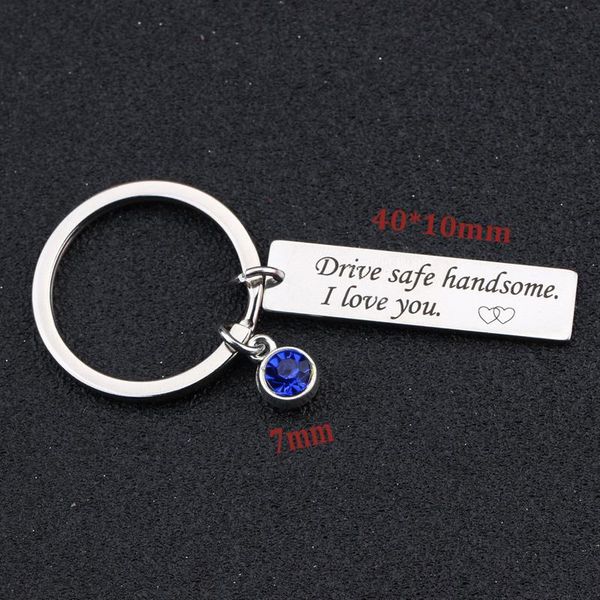 keychains 12 birthstone keychain engraved drive safe handsome i love you for husband boyfriend fashion gift driver key ring exclusive tag, Silver
keychains 12 birthstone keychain engraved drive safe handsome i love you for husband boyfriend fashion gift driver key ring exclusive tag, Silver