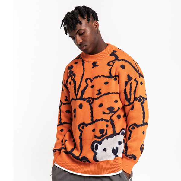 2021 new urso dos desenhos animados o pescoo camisola outono homem e mulher manga longa harajuku solto pulver camisolas streetwear oversizse, White;black
2021 new urso dos desenhos animados o pescoo camisola outono homem e mulher manga longa harajuku solto pulver camisolas streetwear oversizse, White;black