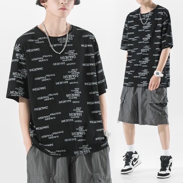 men's t-shirts ins cool male men tee oversized summer drop shoulder tshirts cotton fashion half sleeve print shirts women, White;black
men's t-shirts ins cool male men tee oversized summer drop shoulder tshirts cotton fashion half sleeve print shirts women, White;black