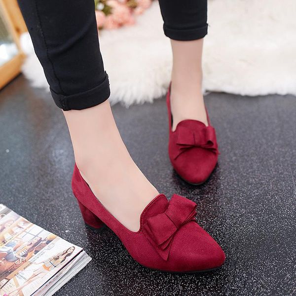 dress shoes women pumps office candy color women's bowknot suede block thick high heels bowtie working ladies party 2021, Black
dress shoes women pumps office candy color women's bowknot suede block thick high heels bowtie working ladies party 2021, Black