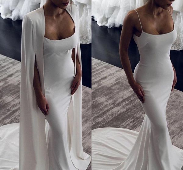 2021 new elegant mermaid two pieces wedding es with wrap backless sweep train satin bridal gowns vestidos de novia custom made 6h76, White
2021 new elegant mermaid two pieces wedding es with wrap backless sweep train satin bridal gowns vestidos de novia custom made 6h76, White