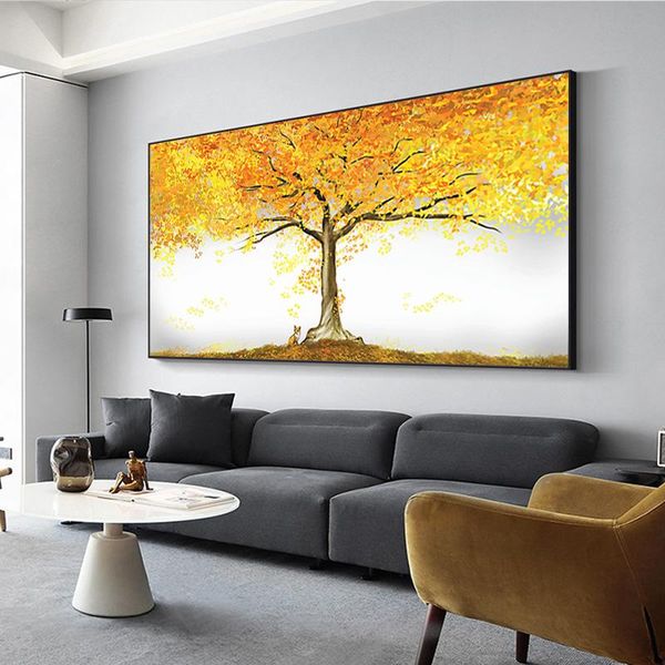 paintings large size canvas painting wall art gold tree oil poster and print for living room home decor no frame
paintings large size canvas painting wall art gold tree oil poster and print for living room home decor no frame