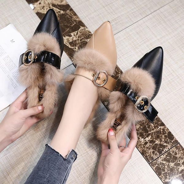 med square heel slippers soft mules for women 2021 pointed toe shoes pantofle fur flip flops slides block comfort new plush, Black
med square heel slippers soft mules for women 2021 pointed toe shoes pantofle fur flip flops slides block comfort new plush, Black
