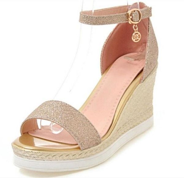 sandals ladies summer shoes zapatos mujer woman wedge bling shiny glitter party club women girl platform pumps chaussure f181612, Black
sandals ladies summer shoes zapatos mujer woman wedge bling shiny glitter party club women girl platform pumps chaussure f181612, Black