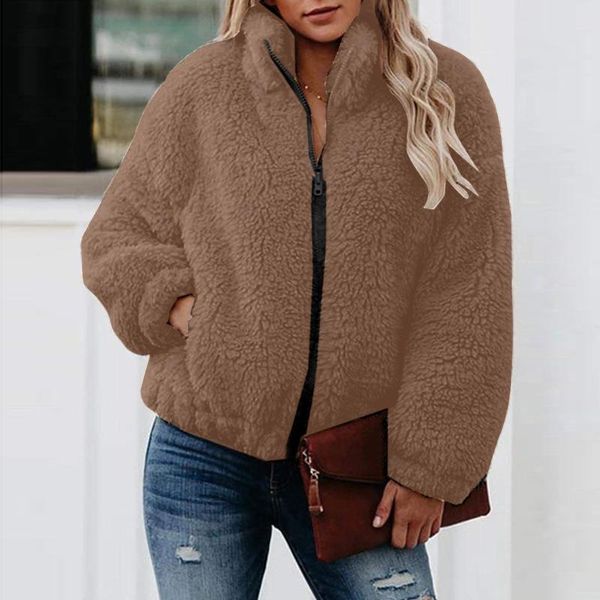 women's wool & blends winter warm hooded fleece coat elegant sweatshirt zippered pocket printing harajuku double-sided velvet jacket #1, Black
women's wool & blends winter warm hooded fleece coat elegant sweatshirt zippered pocket printing harajuku double-sided velvet jacket #1, Black