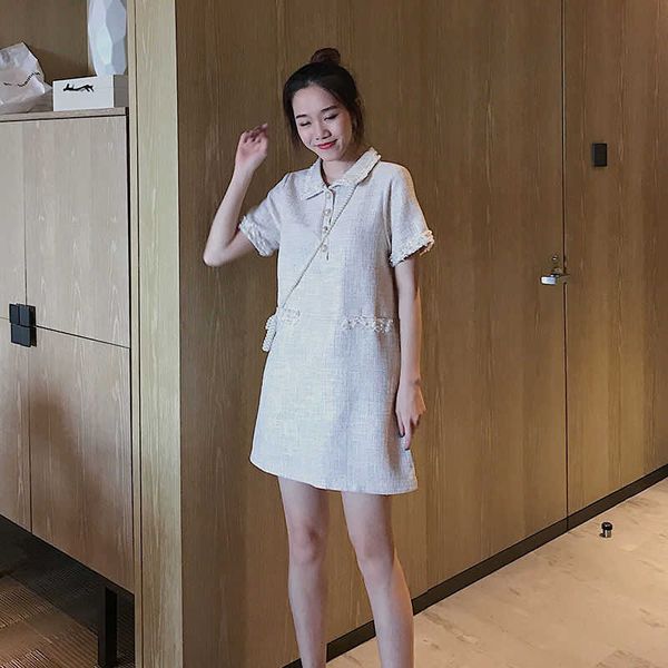 small short sleeve fragrance dress women's 2021 summer french short stature slim skirt, Black
small short sleeve fragrance dress women's 2021 summer french short stature slim skirt, Black
