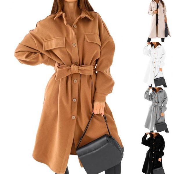 women's wool & blends women trench long coat oversize solid color ladies jackets single-breasted thick lapel belt casual overcoat autum, Black
women's wool & blends women trench long coat oversize solid color ladies jackets single-breasted thick lapel belt casual overcoat autum, Black