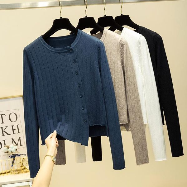 women's knits & tees 2021 spring autumn solid color sweater womens long sleeve casual round neck sweaters cardigans jacket female thin, White
women's knits & tees 2021 spring autumn solid color sweater womens long sleeve casual round neck sweaters cardigans jacket female thin, White