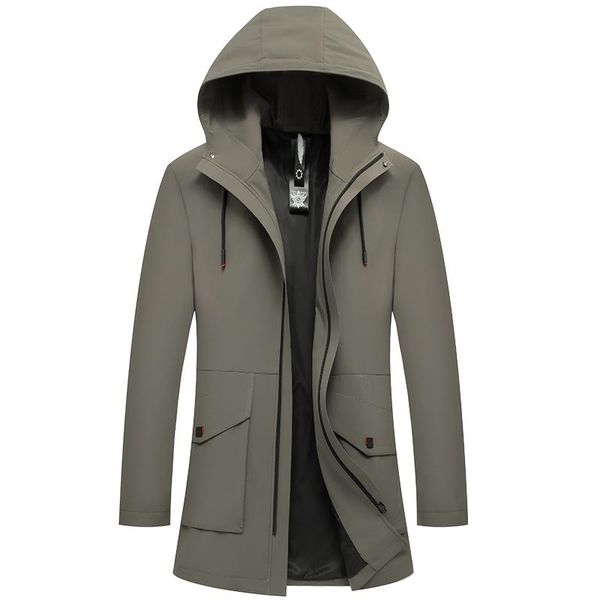 men's trench coats 2021 business casual hooded windbreaker solid color mid-length autumn and winter tooling loose male jacket, Tan;black
men's trench coats 2021 business casual hooded windbreaker solid color mid-length autumn and winter tooling loose male jacket, Tan;black