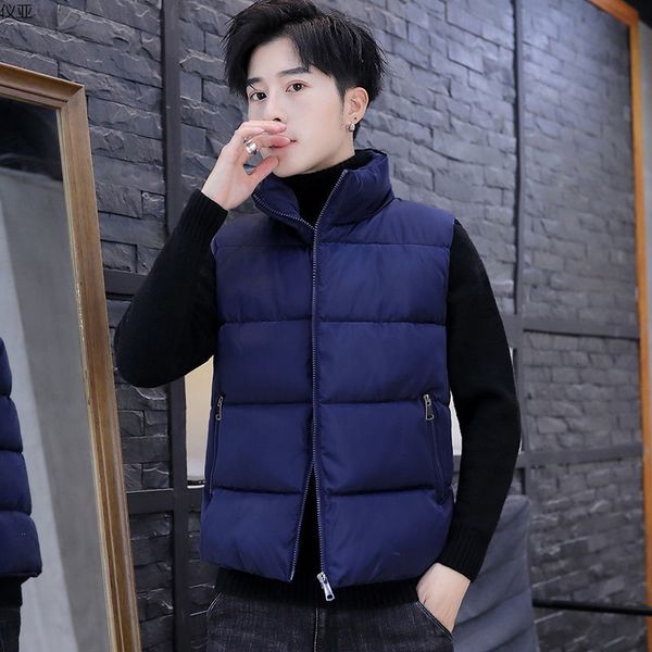 autumn and winter new korean down cotton vest oversize warm men's jacket, Black;white
autumn and winter new korean down cotton vest oversize warm men's jacket, Black;white