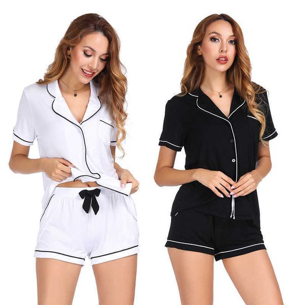 sleepwear women's modal pajamas & housewear set in spring and summer 2021, Black;red
sleepwear women's modal pajamas & housewear set in spring and summer 2021, Black;red