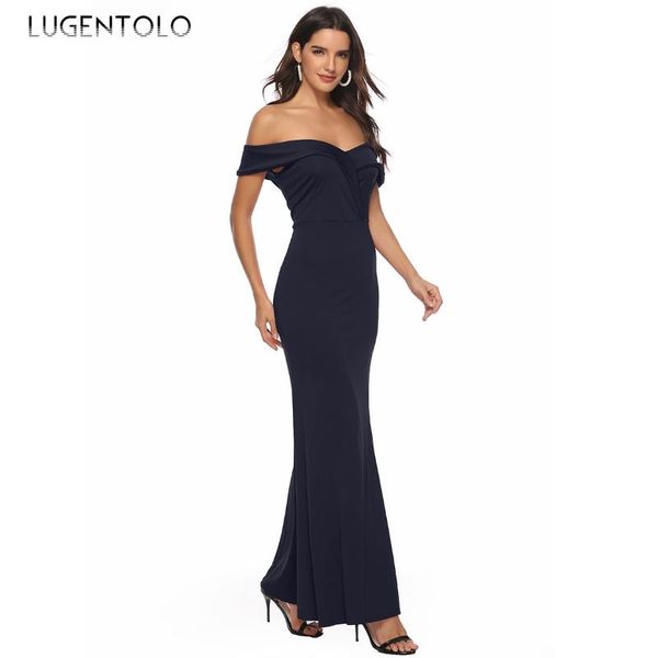 casual dresses dinner party women's dress elegant v-neck split off the shoulder slim-fit solid bodycon lady maxi lugentolo, Black;gray
casual dresses dinner party women's dress elegant v-neck split off the shoulder slim-fit solid bodycon lady maxi lugentolo, Black;gray