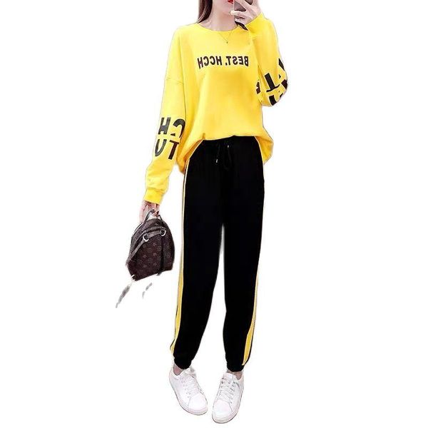 women's tracksuits 2 peice set women tide brand fashion 2021 spring and autumn long-sleeved loose western style casual cotton sports su, Gray
women's tracksuits 2 peice set women tide brand fashion 2021 spring and autumn long-sleeved loose western style casual cotton sports su, Gray