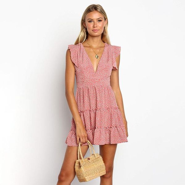 casual dresses women summer v neck dress fashion dot print boho beach ruffle sleeveless a line mini sundress party elegant vestido, Black;gray
casual dresses women summer v neck dress fashion dot print boho beach ruffle sleeveless a line mini sundress party elegant vestido, Black;gray