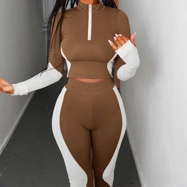 wind 2021 new spring and summer women's wear color matching high waist hip lifting yoga suit for women, Gray
wind 2021 new spring and summer women's wear color matching high waist hip lifting yoga suit for women, Gray