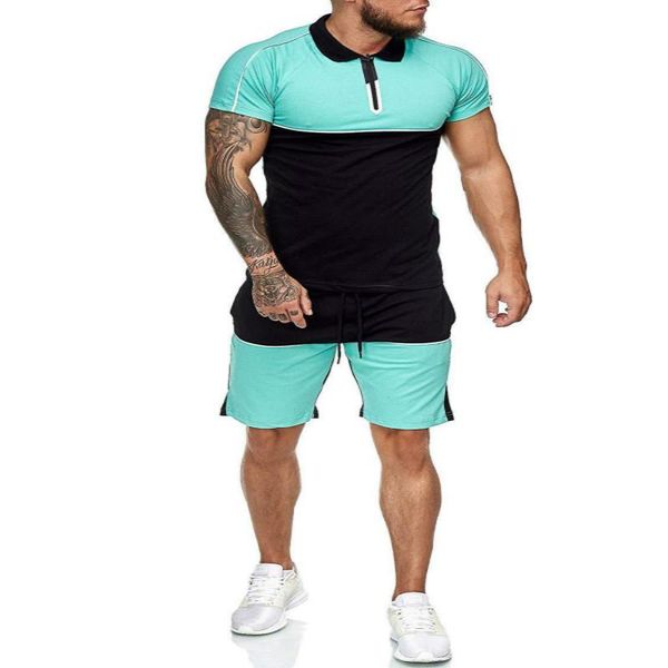 men's tracksuits summer sportsuits set men clothing zipper patchwork fashion two pieces shorts tracksuit brand fitness suits casual, Gray
men's tracksuits summer sportsuits set men clothing zipper patchwork fashion two pieces shorts tracksuit brand fitness suits casual, Gray