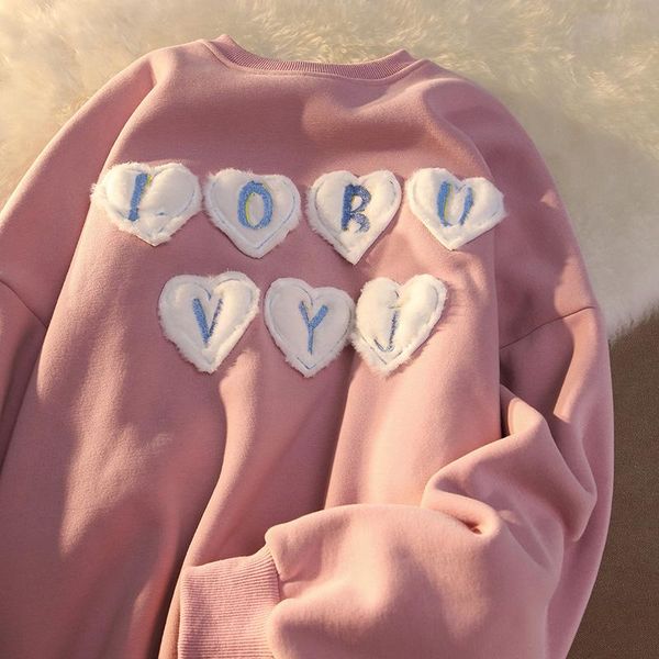 women's hoodies & sweatshirts harajuku vintage preppy style women korean cute oversize long sleeve japanese love letter o neck hoodie, Black
women's hoodies & sweatshirts harajuku vintage preppy style women korean cute oversize long sleeve japanese love letter o neck hoodie, Black